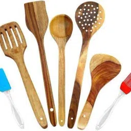 Wooden Spoon Set Of 7 1043 Wooden Serving Spoon Set-image-49