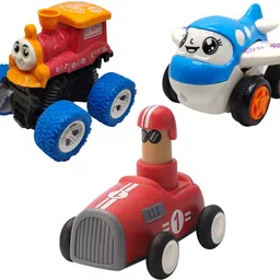 vaniha Unbreakable Four-Wheel Drive Friction Powered Diecast Toy Set-D184-picture-2