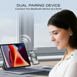 number Navo Buds X1 w/ 50H Playtime, Dual Pairing, 13mm Speakers, ENC, 45ms Low Latency Bluetooth Headset image 4
