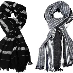 Self Design Pure Cotton Men Multicolor Stole-image-86