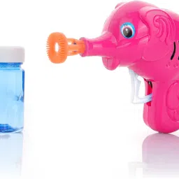 Elephant Bubble Gun Toy for Kids with 100 ml Bubble Liquid Bottle (Pink) Toy Bubble Maker-10