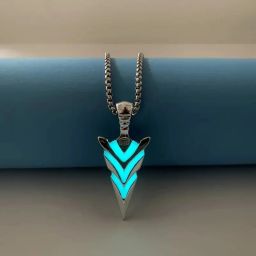 Radiam Arrow Alloy Pendant with Stainless Steel Box Chain for Men & Boy Silver Silver Pendant Set-image-71