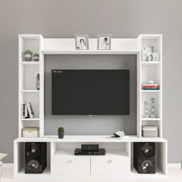 woodbuzz Florence TV unit in Wenge & Frosty White Colour for Tvs up to 55"-picture-2