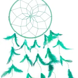 Green Color 8 Inches Circle Dream Catcher Wall Hanging For Home / Office Wool Dream Catcher-image-38