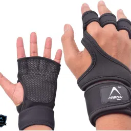Non-Slip Palm Silicone with wrist support weight lifting Gym & Fitness Gloves-image-24