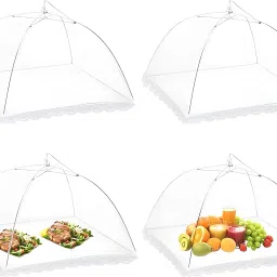 Pop-Up Mesh Food Covers Tent Umbrella 4 Pack 17 inch Reusable 17.39 inch Lid, Pack of 4-image-53