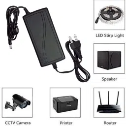 ERHIndia Power Adaptor Powers Supply AC Input 100-240V Dc Output 12 Volt 5 Amps for DIY 100 W Adapter image 3