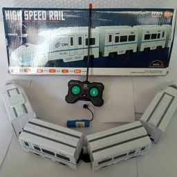 Remote Control Rechargeable High Speed Bullet Train Set with LED Light Rail-image-61