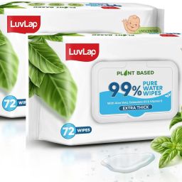 Plant Based 99% Pure Water Extra Thick Unscented Baby Wipes, 72s-image-88