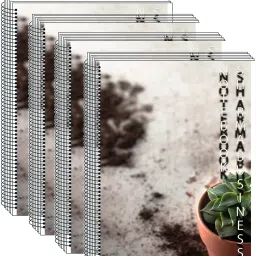 Spiral Notebook A4 Size 200 Page Unruled White Plain Page Pack of 4 A4 Notebook Unruled 200 Pages-4