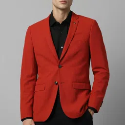 allen solly Men Solid Single Breasted Casual Blazer-picture-30