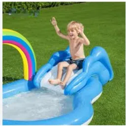 Rainbow (IND*99) Shine Pool and Play With Free Electric Pump Inflatable Swimming Pool-21