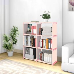 Multipurpose Collapsible Bookshelf 12 Racks Book Stand Almirah for Home & Kids Metal Open Book Shelf-44