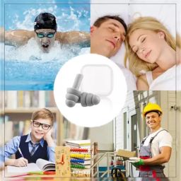 Soft Silicone Reusable for Swimming Waterproof , Sleeping Ear Protection 1 Pair Ear Plug-image-51