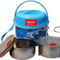 Insulated Stainless Steel 2 Containers Lunch Box-image-28