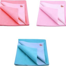 Waterproof Quick Dry Ultra Absorbent Baby Bed Protector-Large(Pack Of 3)-image-63