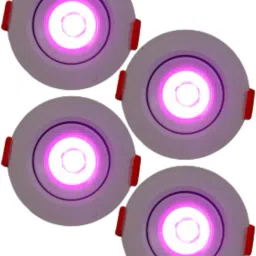 LED Ceiling COB Spot Light - 3 Watt - Round - Pink (Pack Of 04) | 3w cob Light || led Lights for Decoration | Recessed Ceiling Lamp-picture-6