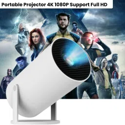 CLAIRBELL Smart Projector for Home 4K Support Rotabable Design withApp Netflix,YouTubeO146 (4500 lm / 1 Speaker / Wireless / Remote Controller) Portable Projector-3
