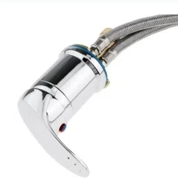 positive vibes Hot & Cold Chrome handle with Spray /Water Mixer set for salon Shampoo chair Faucet Set image 2