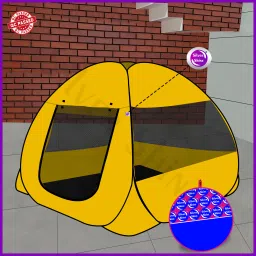 Foldable Yellow Patterns Popup Kids Play Tent House-image-11