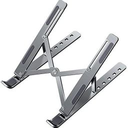 shoparam Zigzag Height Adjustable Ventilated Aluminum Compatible fr MacBook/Riser 6Angles Laptop Stand-image-63