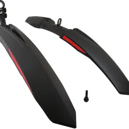 Front & Rear Mudguard with Reflective Tape ,Color Red Black Full Length Front & Rear Fender-68