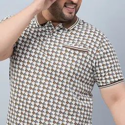 Men Printed Polo Neck Cotton Blend Multicolor T-Shirt-image-69