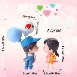 Car Dashboard Cute Love Couple Love You too Balloon Car Interior Carabiner-image-64