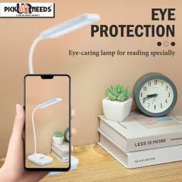 daily needs shop Rechargeable LED Table Lamp With Warm Light Color Dimmable Brightness Reading 5 hrs Lantern Emergency Light image 4