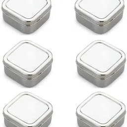Mirror Finish Stainless Steel Portion Control Food Container/Lunch Box/Tiffin (300 ml) Pack of (6) 6 Containers Lunch Box-10