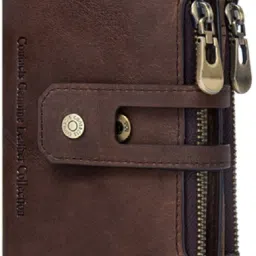 Men Casual Brown Genuine Leather RFID Wallet - Regular Size-image-77