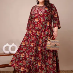 Embroidered Viscose Rayon Stitched Anarkali Gown-image-43