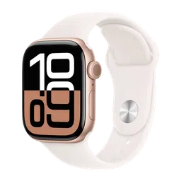 Apple Watch Series 10 GPS with Sport Band - S/M (42mm Retina LTPO3 OLED Display, Rose Gold Aluminium Case)-10