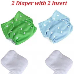 Baby Cloth Diaper (2 Diaper and 2 Insert)-image-21
