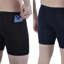Solid Men Black, Dark Blue Tights-image-82