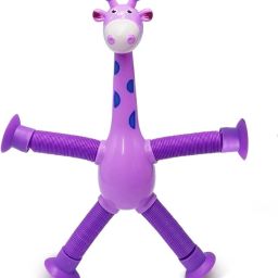 Telescopic Suction Cup Giraffe Toy, Pop Tubes Fidget Toys, (Pack of 1 ) Shape Changing Stretch Giraffe Toy Gag Toy-18