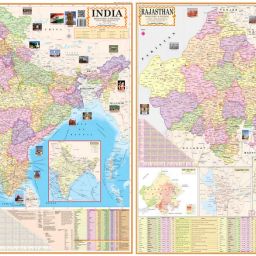 UPSC Maps Set - Pack of 2 (India Political & Rajasthan) | Medium Size 33x48 cm | Perfect for Exam Preparation & Study | Quality Maplitho Paper (80 GSM) Paper Print (40 inch X 28 inch, Folded) Paper Print-image-62