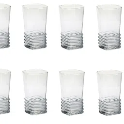 Bottle & 12 Glass Serving Lemon Set, Red, Clear, Glass - A889 Jug Glass Set-image-73