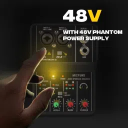 imaginea Q12 2 Channel Audio Mixer Mini Mono USB Audio Interface for Recording Powered Sound Mixer image 2