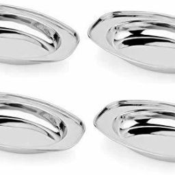 Stainless Steel Serving Tray, Oval Serving Plate Tray (Pack of: 4) Tray-9