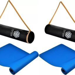 Anti-Skid Lightweight Yoga Mat with Carrying Bag ( Pack of 2) 6 mm Yoga Mat-image-34