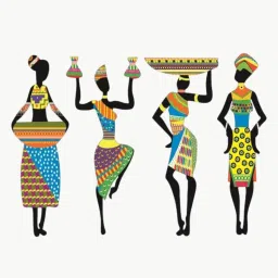 Wooden Set Of 4 African Women Wall Decorative Item For Wall Decor Home Decor| Pack of 4-image-80