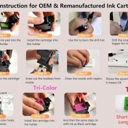 Salty Tool Kit Refill ink Set With Syringe & Suction Tool Kit, for use in 680 Black Black + Tri Color Combo Pack Ink Cartridge image 4