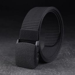 Men Casual Black Nylon Belt-image-56