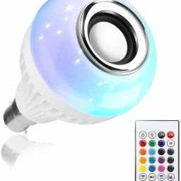 foax ed Bulb with Bluetooth Speaker Music Light Bulb B22 LED White + Light Ball Bulb Colorful Lamp with Remote Control for Home, Bedroom, Living Room, Party Decoration Smart Bulb-20