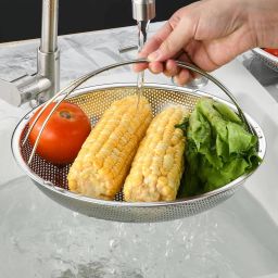 Pan Steamer Basket, Premium Stainless Steel Construction, Dishwasher Safe, Basketball Ring-14