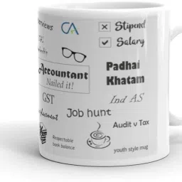CA (Chartered Accountant) Bone China Coffee Cup 330Ml Best Accountant Gift Ceramic Coffee Mug-image-44
