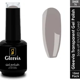 UV LED Soak-Off Transparent Gel Polish for Professionals 15ml Brush Cap T4 Shade T4-image-47