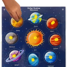 Wooden Solar System Puzzles Planet Outer Space Toys Montessori Educational Toys-5
