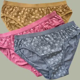Pack of 3 Women Hipster Multicolor Panty-image-0
